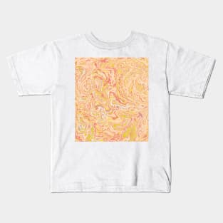 Trippy Pink Pastel Marble Kids T-Shirt